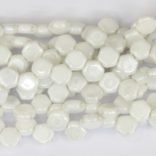 6mm honeycomb white luster